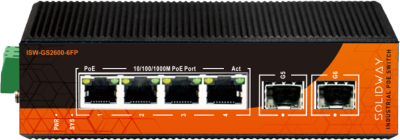 4 Port 10/100/1000M PoE Port +2 Port Gigabit SFP + 1 Port Console Port (120 Watt), Endüstriyel PoE Gigabit Ethernet Switch (Layer2/L2+)