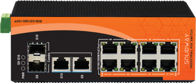 8 Port 10/100/1000M PoE Port +2 Port Gigabit Combo (SFP/RJ45) Port (240 Watt), Endüstriyel PoE Gigabit Ethernet Switch (Unmanaged)