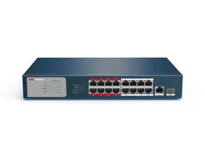 16 Port 10/100 PoE + 1 Port Gigabit Uplink + 1 SFP Switch
