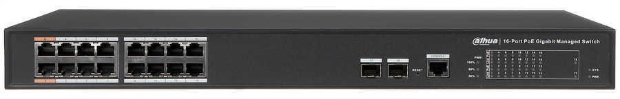 16 Port (14 Kanal PoE+ 2 Kanal Hi-PoE Switch)